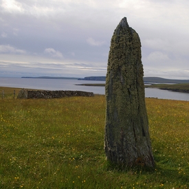 Standing stone at Clivocast